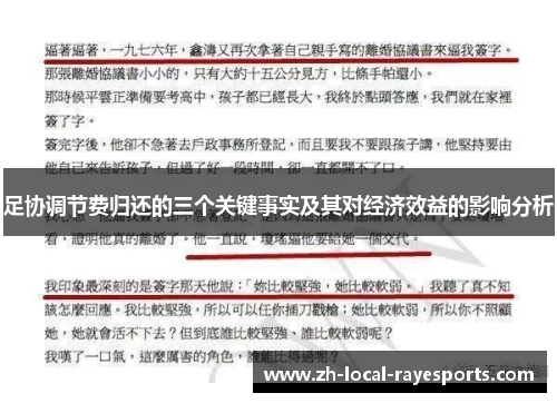 足协调节费归还的三个关键事实及其对经济效益的影响分析 足协调节费归还的三个关键事实及其对经济效益的影响分析